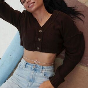 Garage Brown Jenna Cardigan